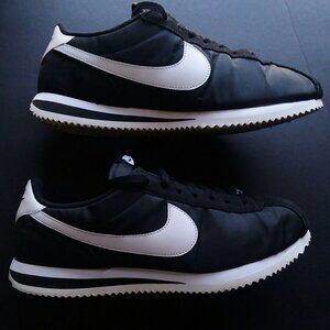 Classic Nike Retro Nylon Black White Cortez Trainers Sneakers Shoes Men's 10.5